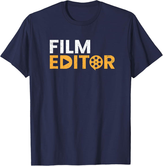Filmeditor Video director Cameraman Filmmaker T-Shirt - T-Shirt | Navy