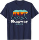 Skagway Alaska Travel Retro Bear Mountains T-Shirt - T-Shirt | Navy