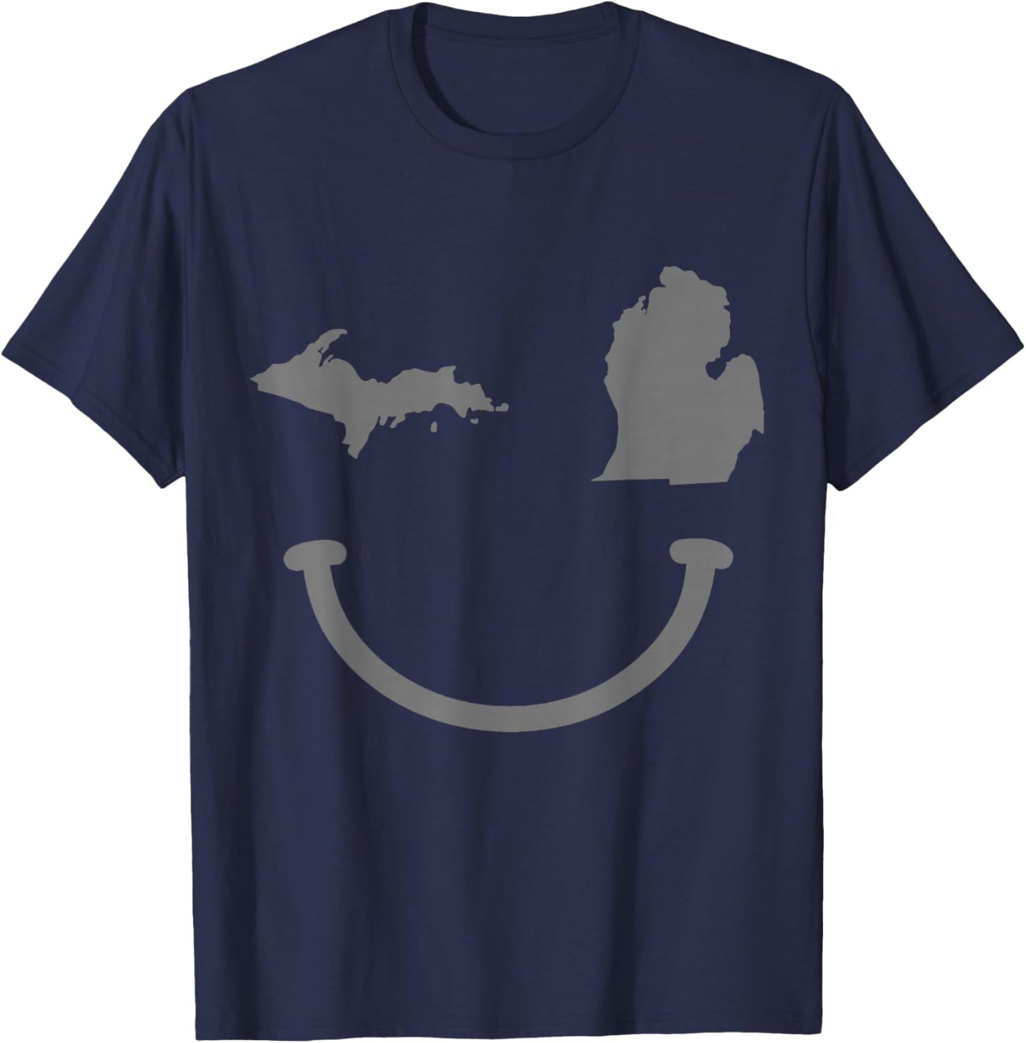 Michigan Pride State Map Vintage Funny T-Shirt - T-Shirt | Navy