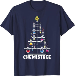 Science Christmas Oh Chemist Tree Chemistree Chemistry T-Shirt - T-Shirt | Navy