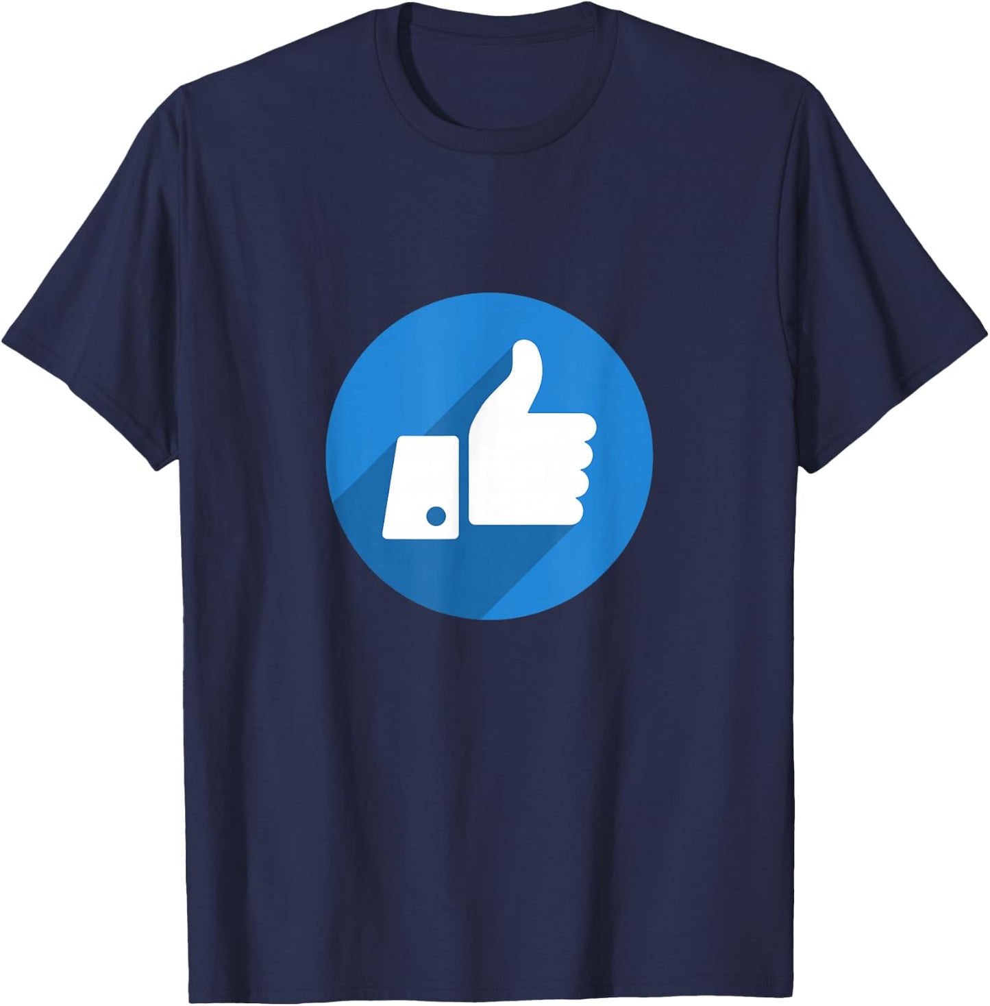 Thumbs Up Like Face Book Icon T-Shirt - T-Shirt | Navy