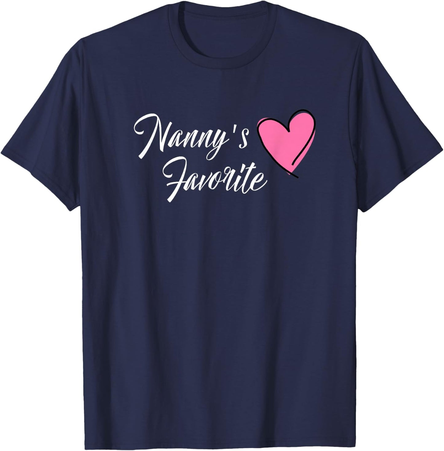 NANNY'S FAVORITE Granddaughter Heart T-Shirt - T-Shirt | Navy