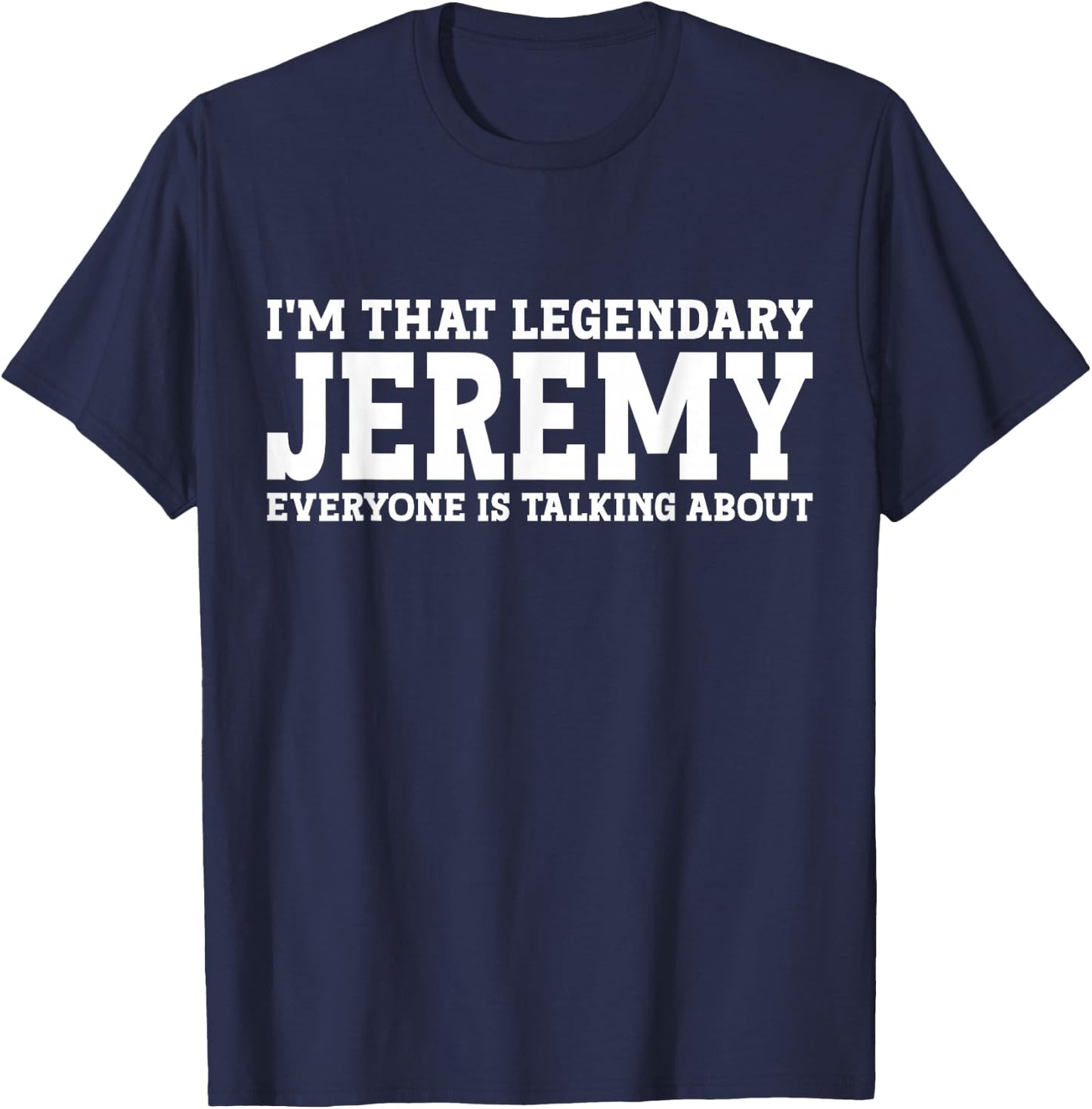 Jeremy Personal Name T-Shirt - T-Shirt | Navy