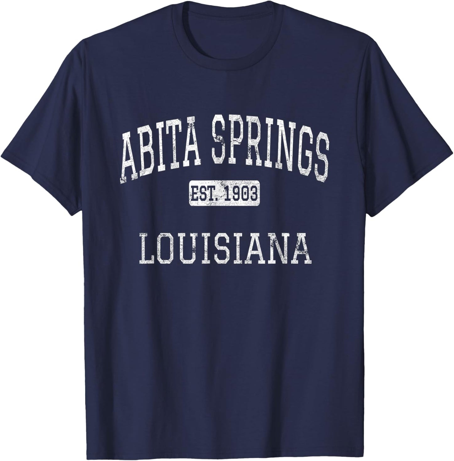 Abita Springs Louisiana LA Vintage T-Shirt - T-Shirt | Navy