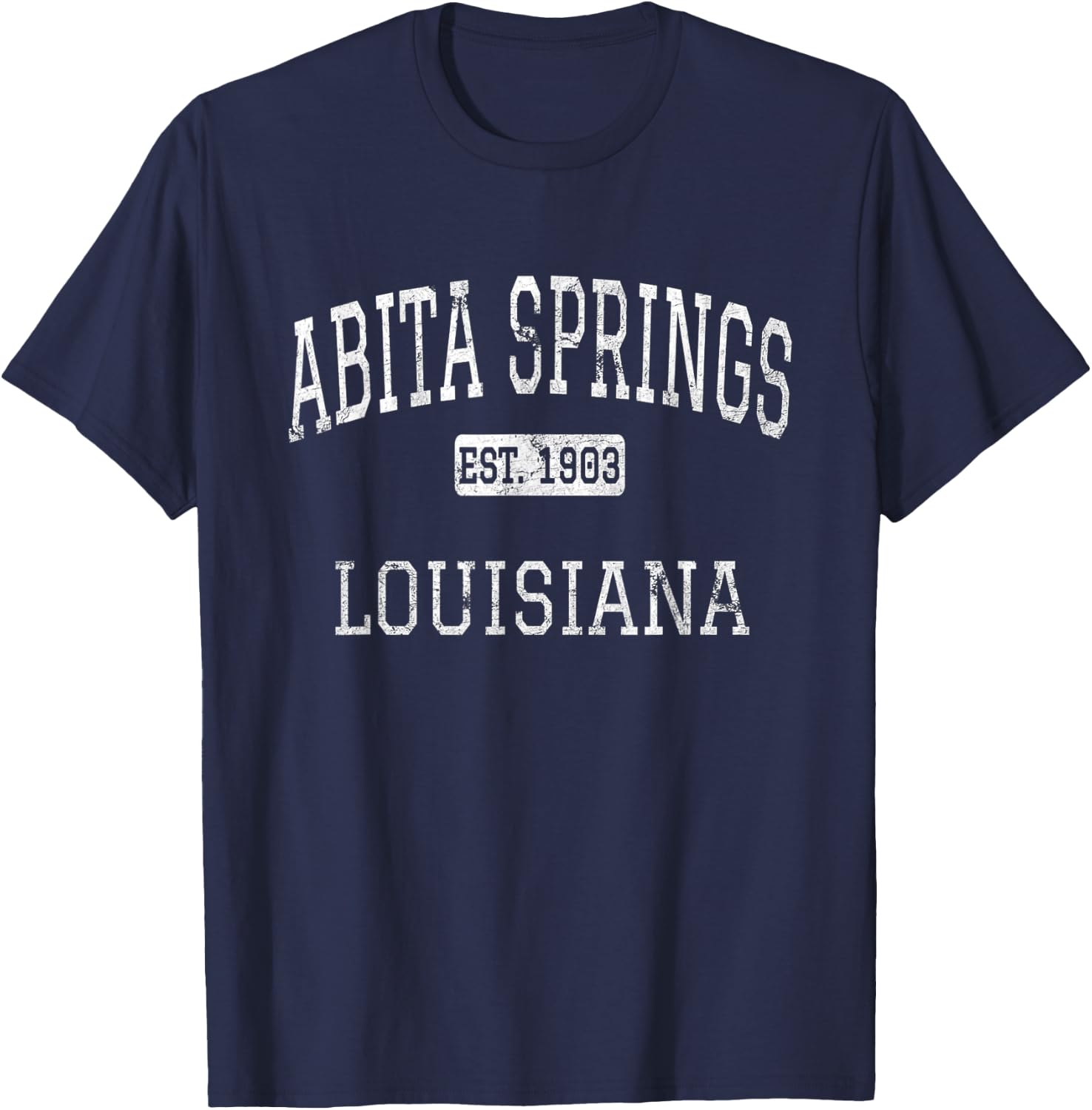 Abita Springs Louisiana LA Vintage T-Shirt - T-Shirt | Navy