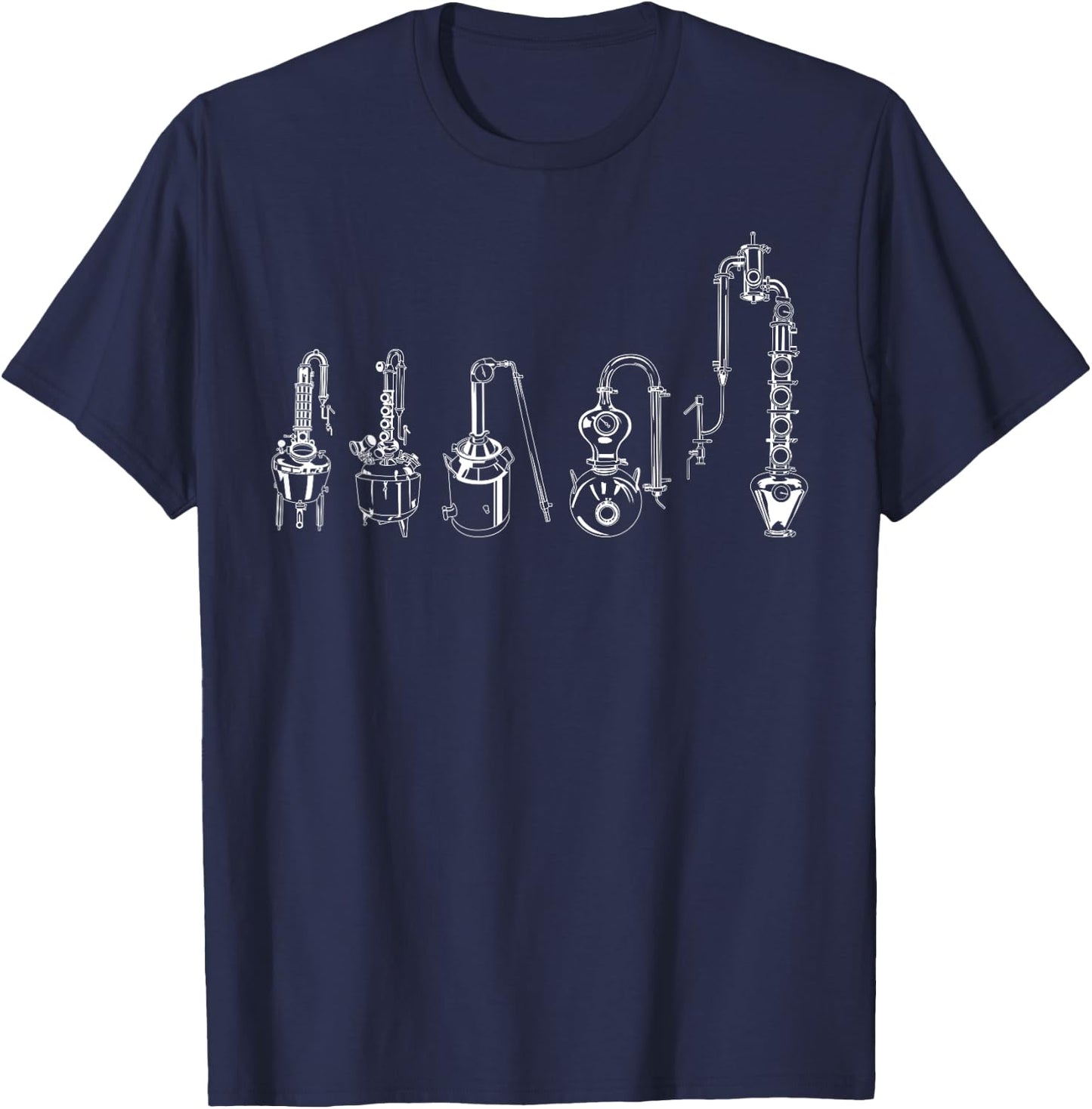 Distillery Evolution Beer Brew Brewery Distiller T-Shirt - T-Shirt | Navy