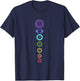 Seven Chakra Crystals Healing Colors Reiki Master T-Shirt - T-Shirt | Navy