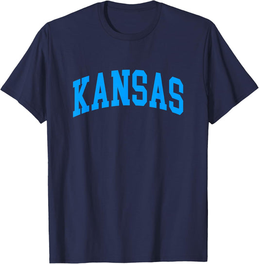 Kansas - Throwback Design - Classic T-Shirt - T-Shirt | Navy