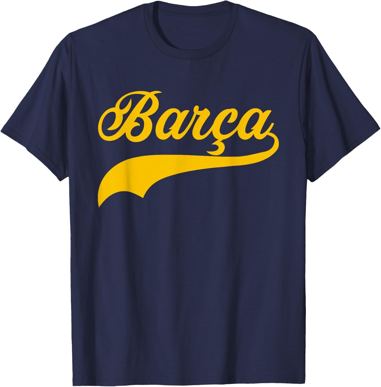 Barcelona Spain Barca Vintage Sports Style T-Shirt - T-Shirt | Navy