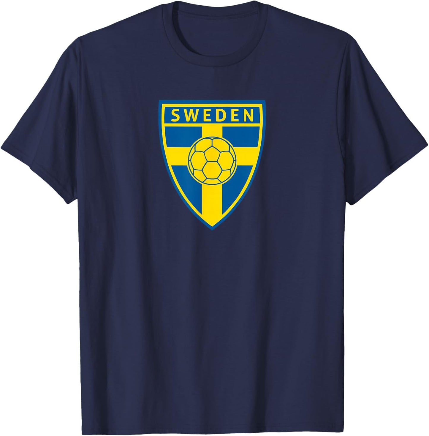 Sweden Flag Swedish Soccer Football Fan Team T-Shirt - T-Shirt | Navy