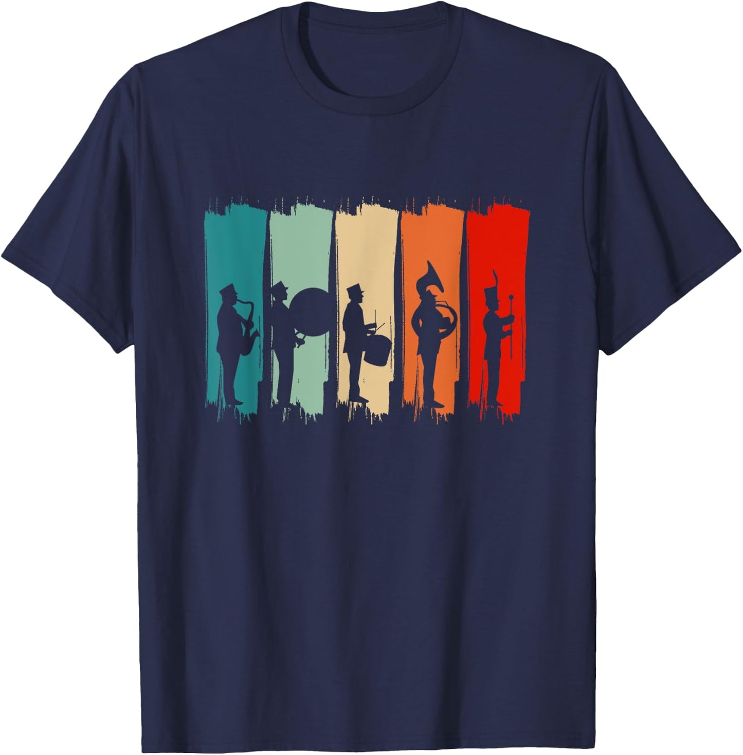 Vintage Band Instruments Band Member Marching Band T-Shirt - T-Shirt | Navy