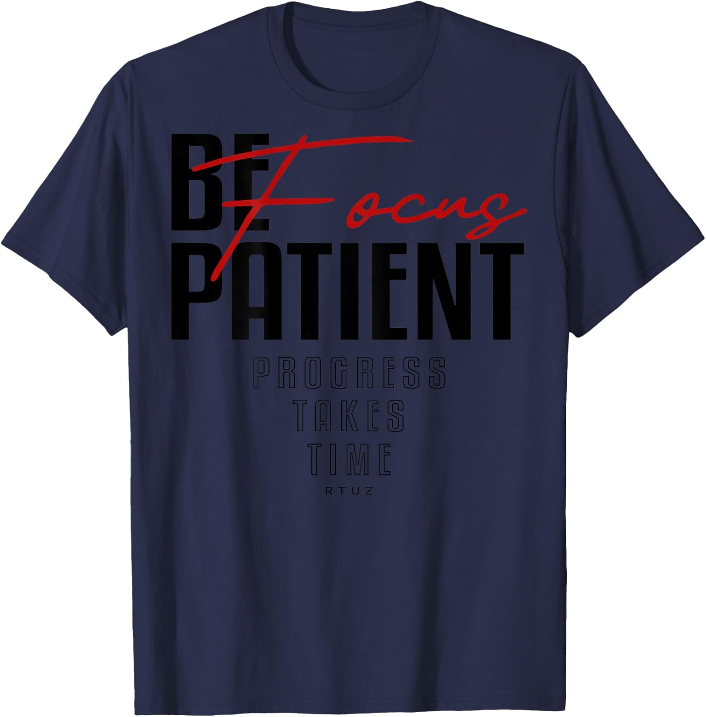 Fitness Quote Y2K Gym Training Back Print Yoga Sport Workout T-Shirt - T-Shirt | Navy