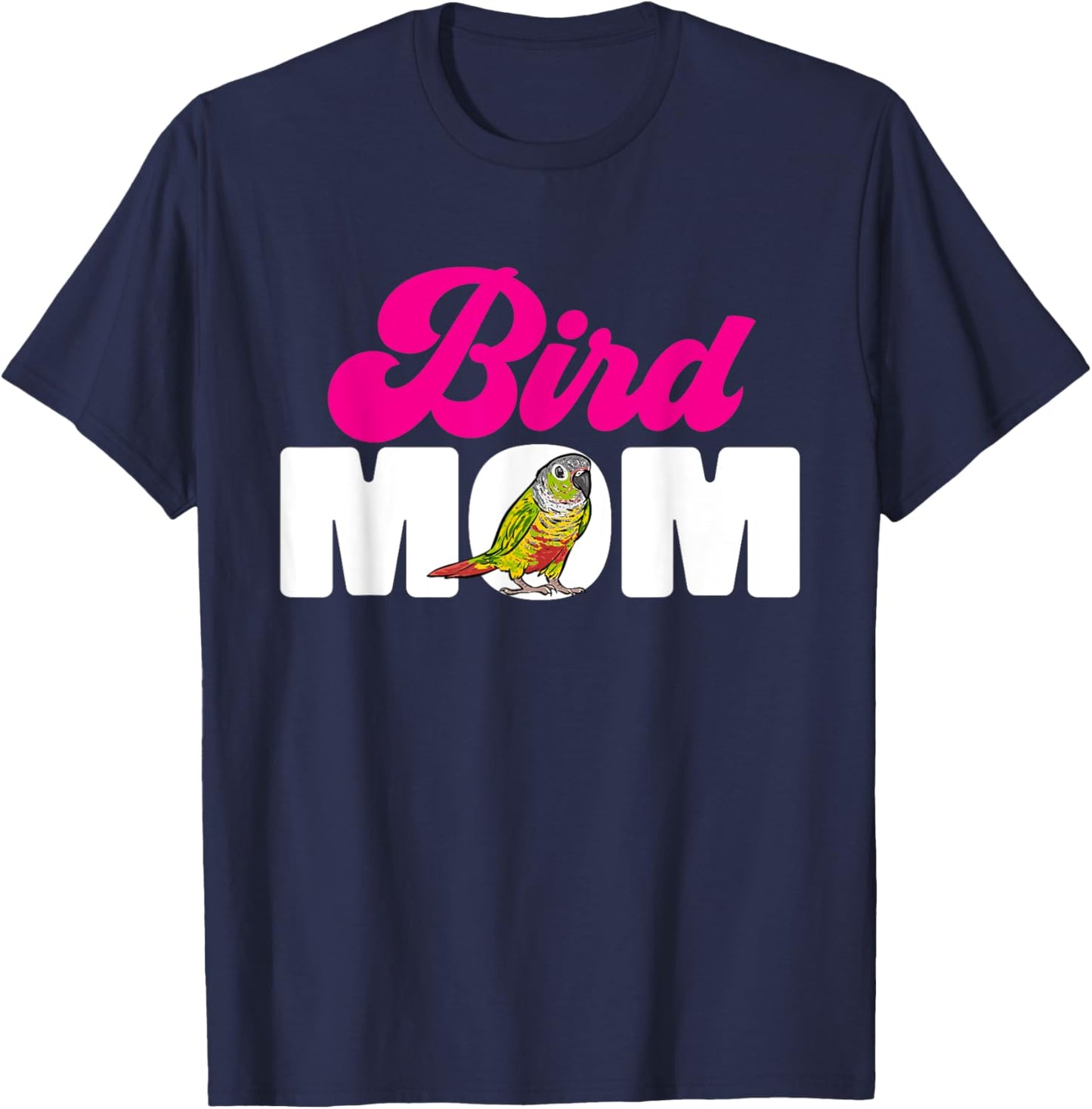 Green Cheek Conure Bird Mom Parrot Bird Conure T-Shirt - T-Shirt | Navy