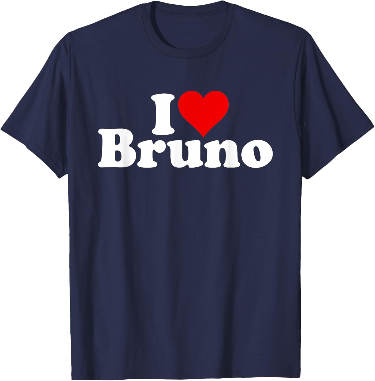 I Love Heart Bruno T-Shirt - T-Shirt | Navy