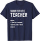 Substitute Teacher Definition Shirt First Day of School T-Shirt - T-Shirt | Navy