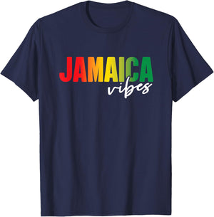 Retro Jamaica Vibes Jamaican Girls Vacation Souvenir T-Shirt - T-Shirt | Navy