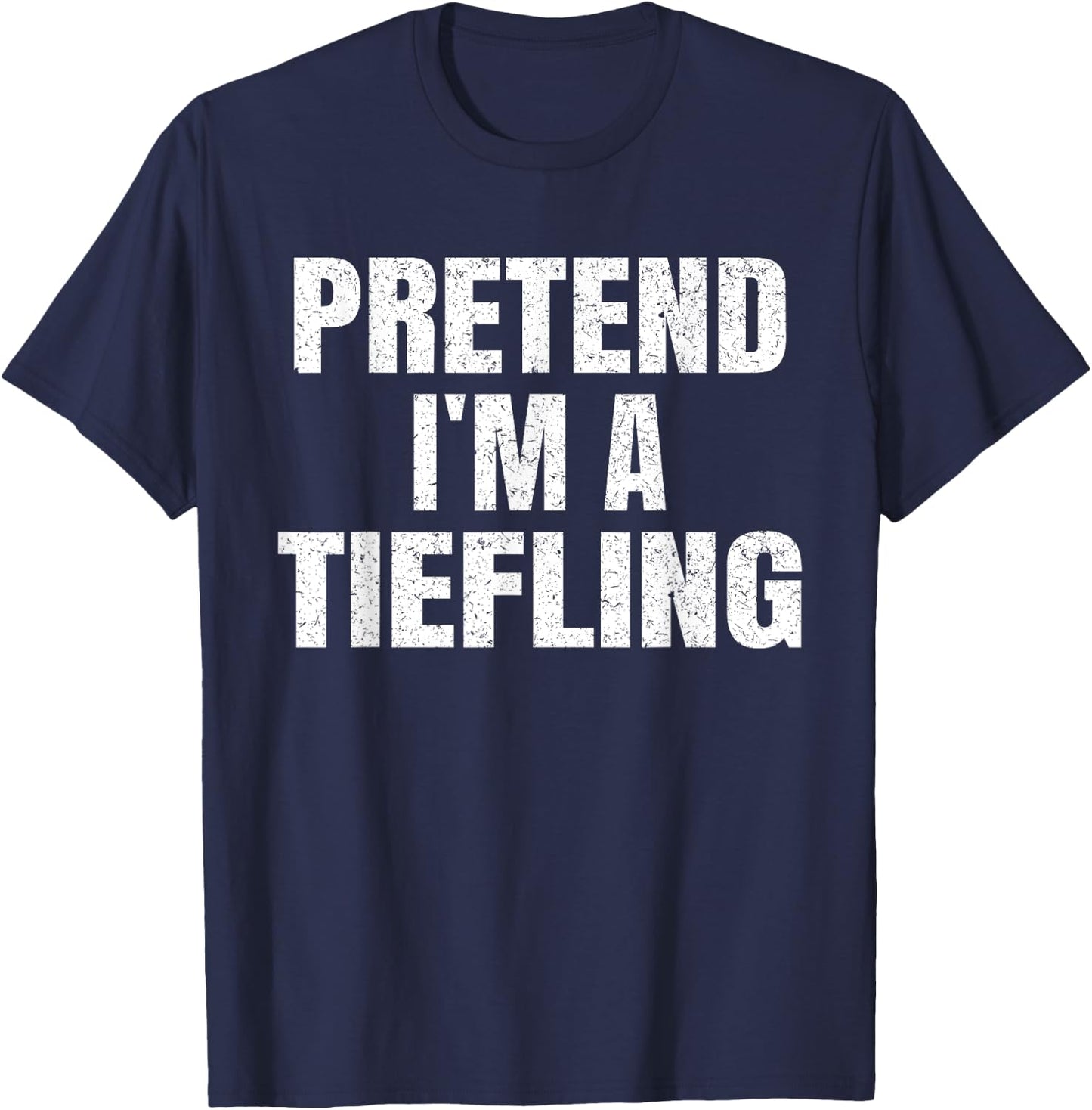 Pretend I'm A Tiefling Easy Halloween Family Group Costume T-Shirt - T-Shirt | Navy