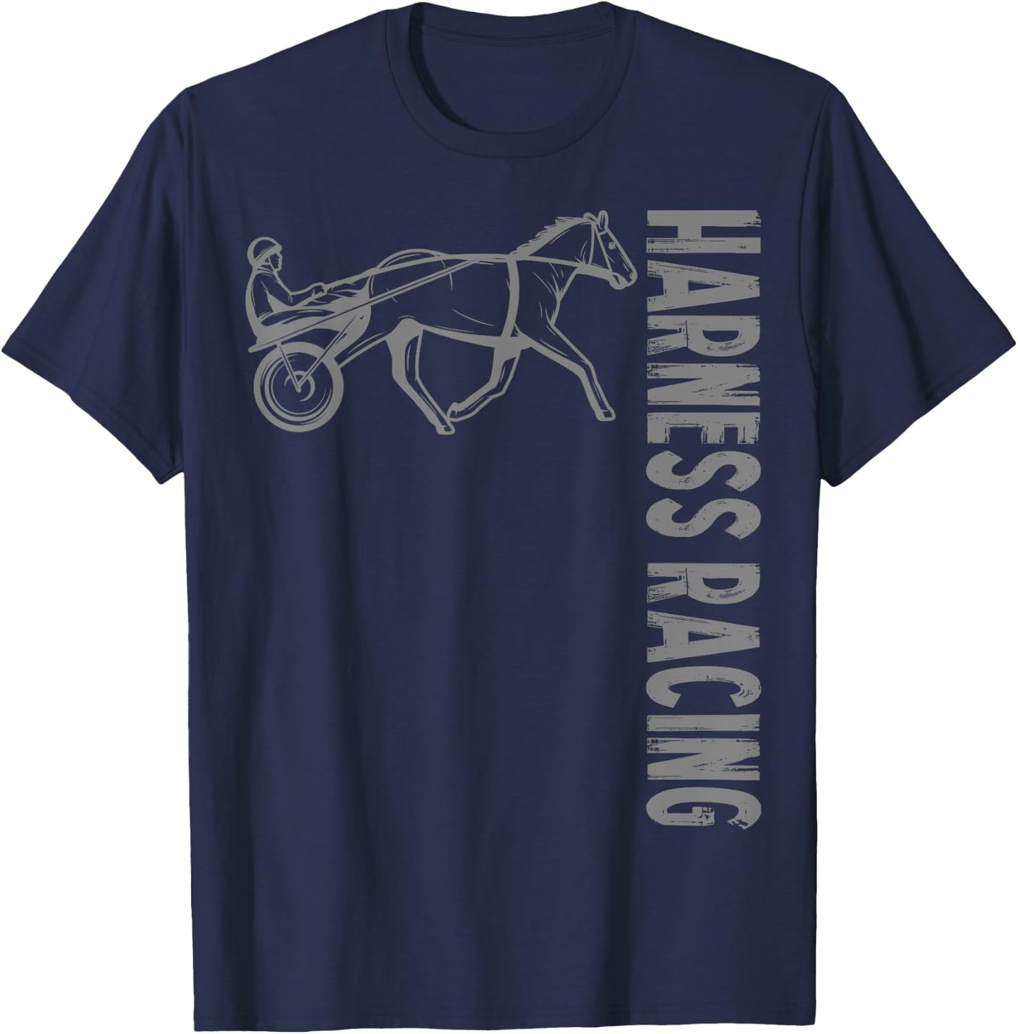 Horse Lover Sports Harness Racing T-Shirt - T-Shirt | Navy