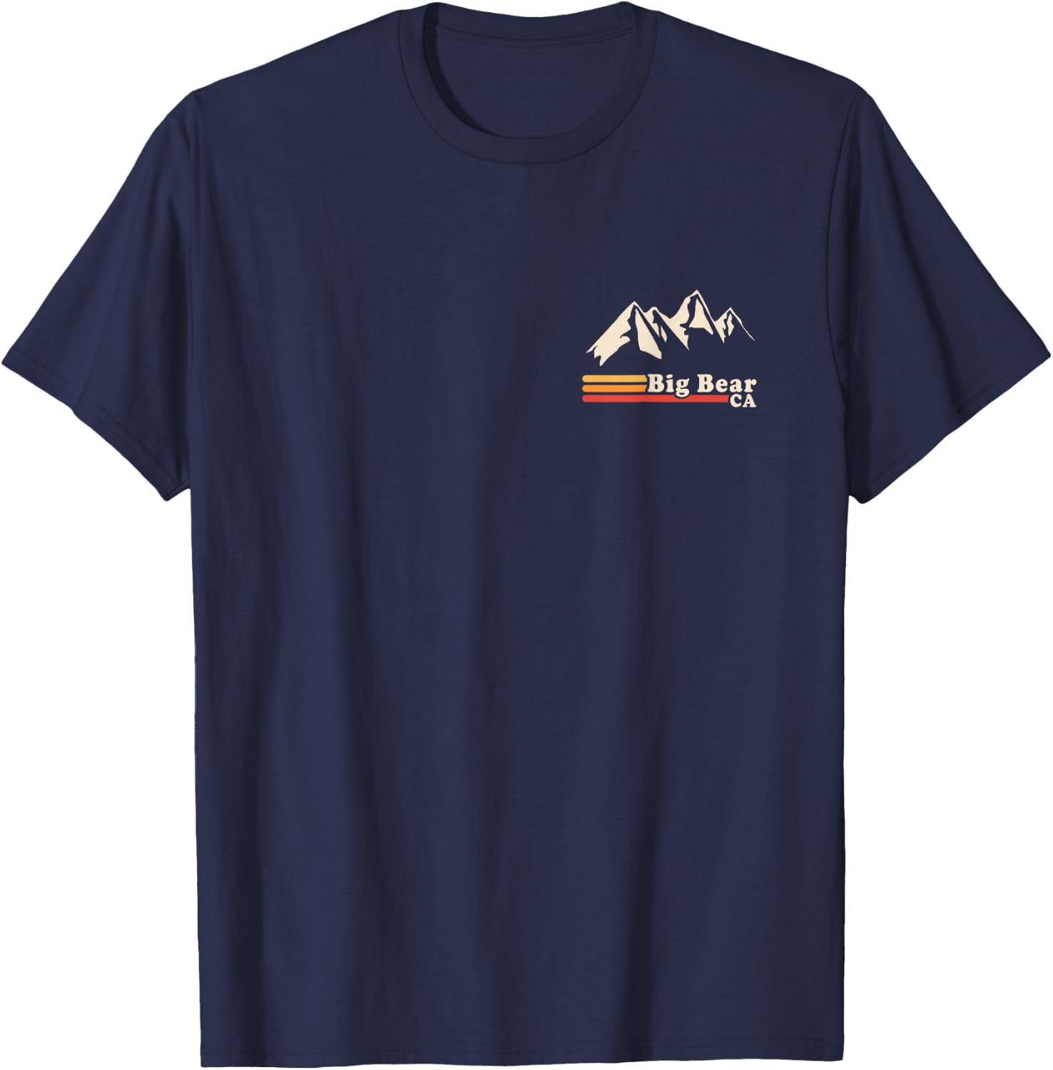Retro Big Bear Lake California Mountains Ski T-Shirt - T-Shirt | Navy