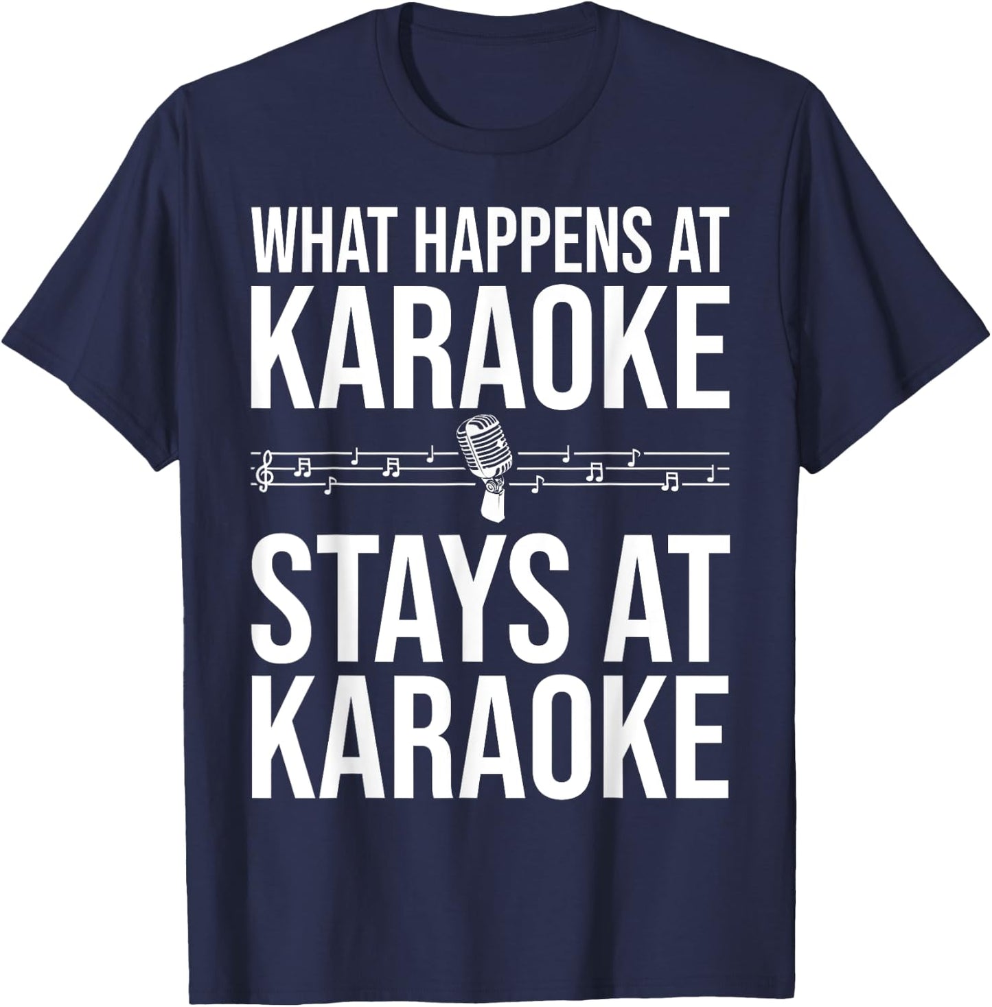 Funny Karaoke Designs Women Singers Music Lovers T-Shirt - T-Shirt | Navy