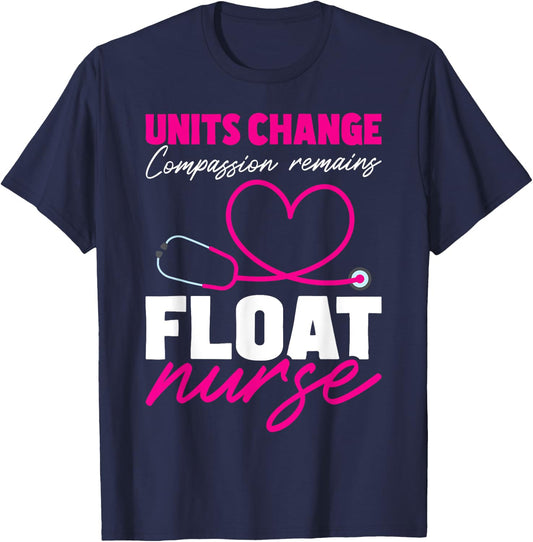 Float Nurse Appreciation T-Shirt - T-Shirt | Navy