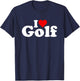 I Love Heart Golf T-Shirt - T-Shirt | Navy