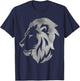 Lion Art Funny Felidae Large Cat Lover Outfit Men Women Kids T-Shirt - T-Shirt | Navy