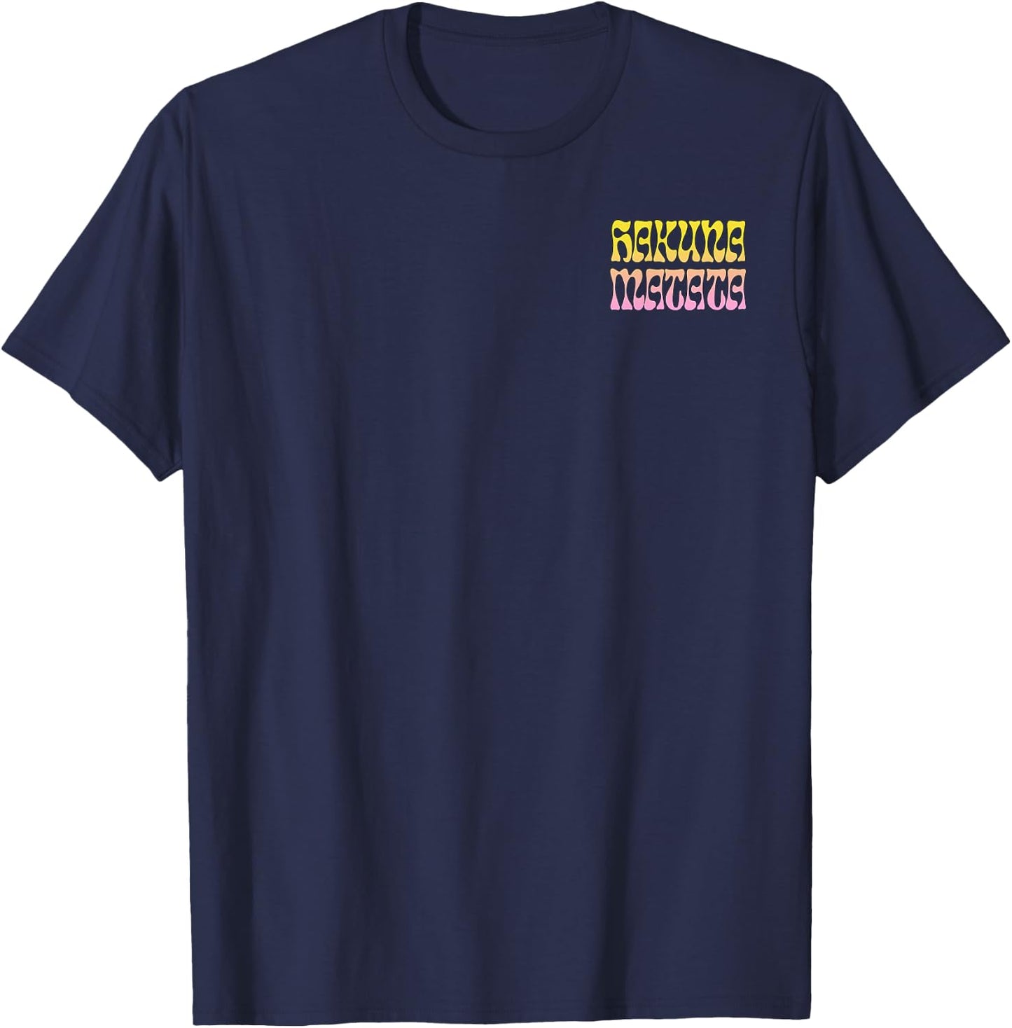 Disney The Lion King Simba Hakuna Matata Front and Back T-Shirt - T-Shirt | Navy