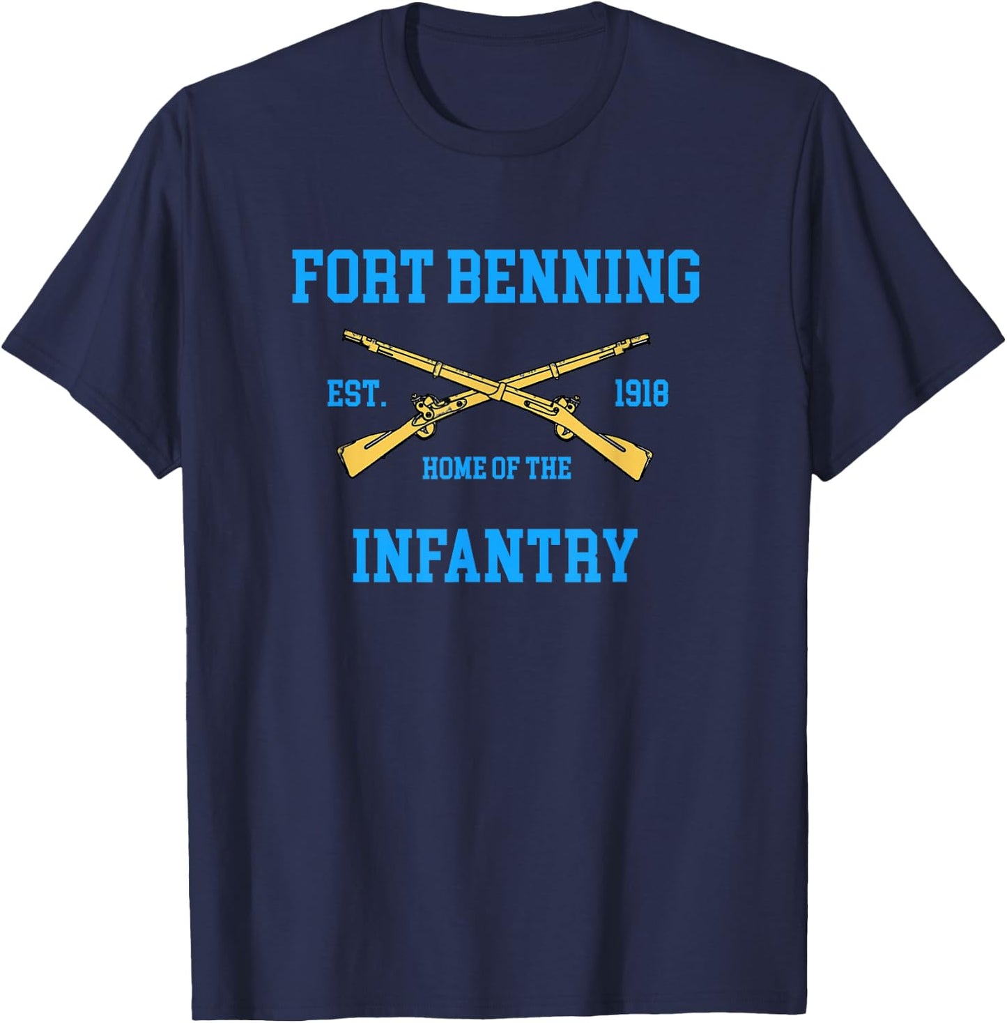 Army Fort Benning Est.1918 Home of the Infantry Grunt T-Shirt - T-Shirt | Navy