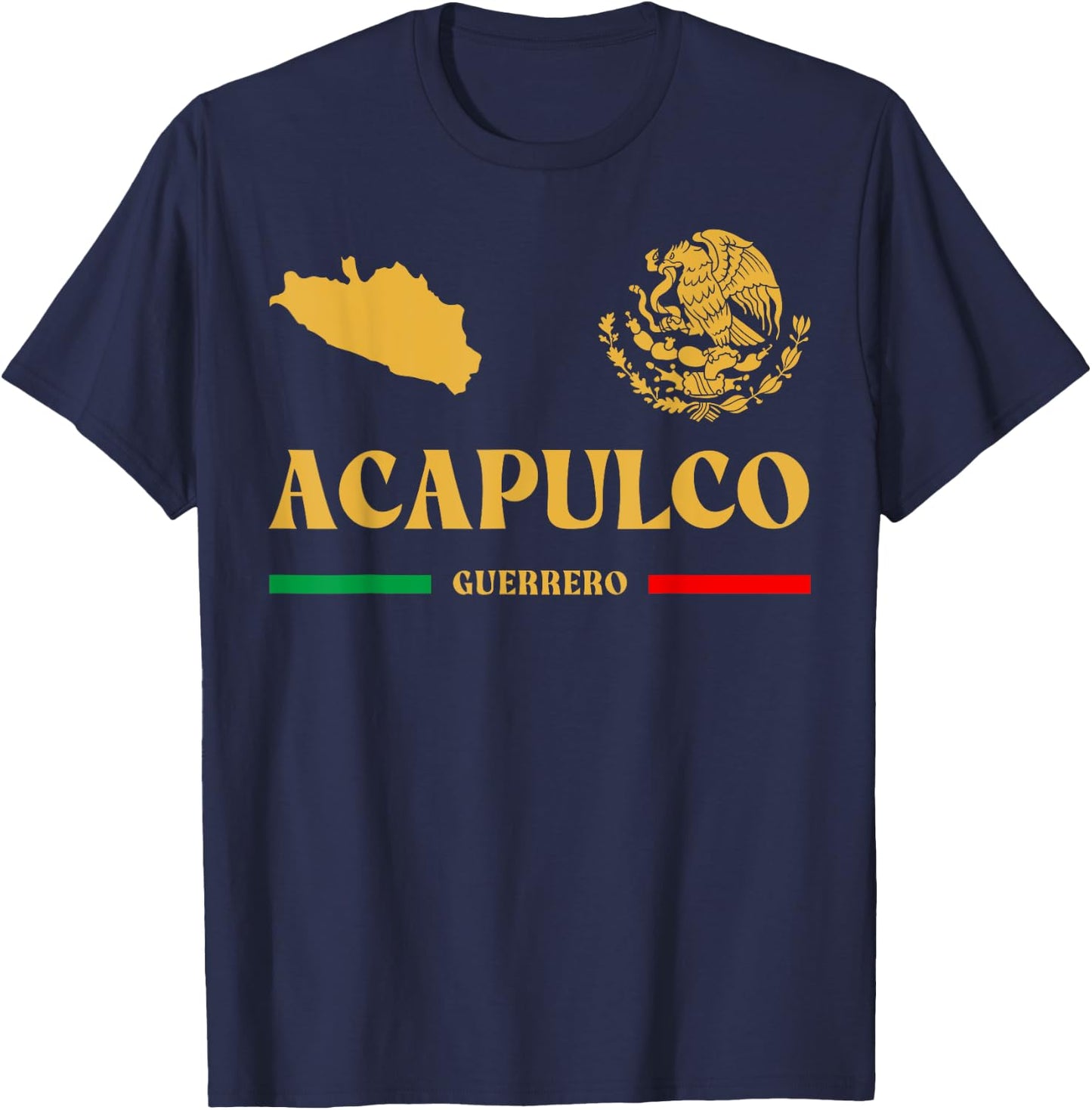 Acapulco Emblem, Acapulco Guerrero, Acapulco T-Shirt - T-Shirt | Navy