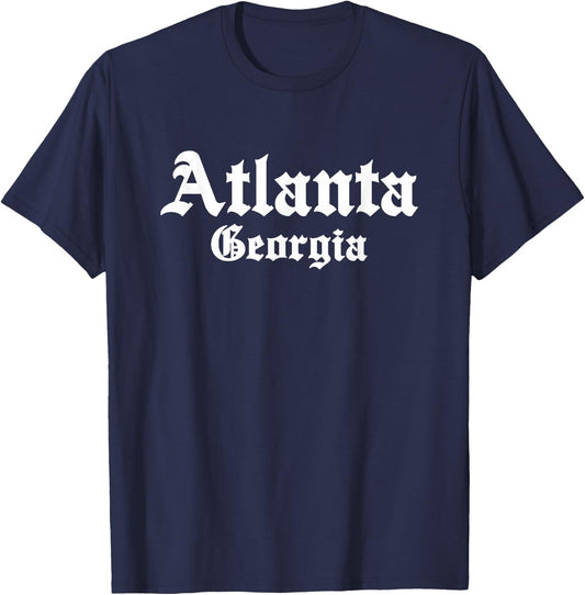Atlanta - Georgia - Old School Design - Classic T-Shirt - T-Shirt | Navy