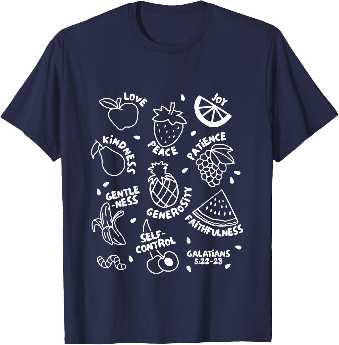 Fruit of the Spirit Christian Biblical Toddler Child Of God T-Shirt - T-Shirt | Navy