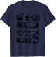 "Eat Sleep Anime Repeat" Written In Japanese Characters T-Shirt - T-Shirt | Navy