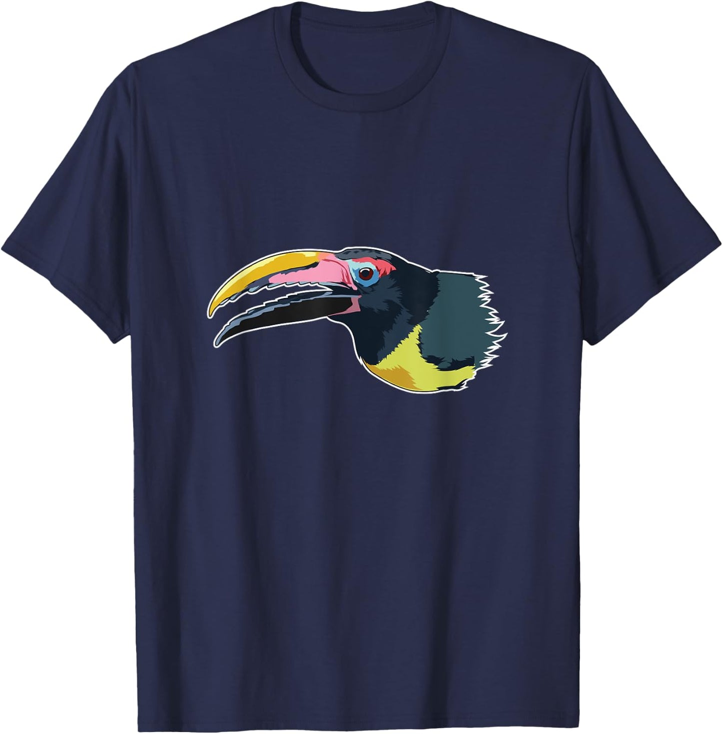 Green Aracari Toucan Bird T-Shirt - T-Shirt | Navy
