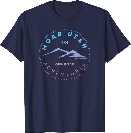 Moab Utah 4x4 Off Road Retro Adventures T-Shirt - T-Shirt | Navy