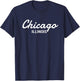 Chicago - Illinois - Throwback Design - Classic T-Shirt - T-Shirt | Navy