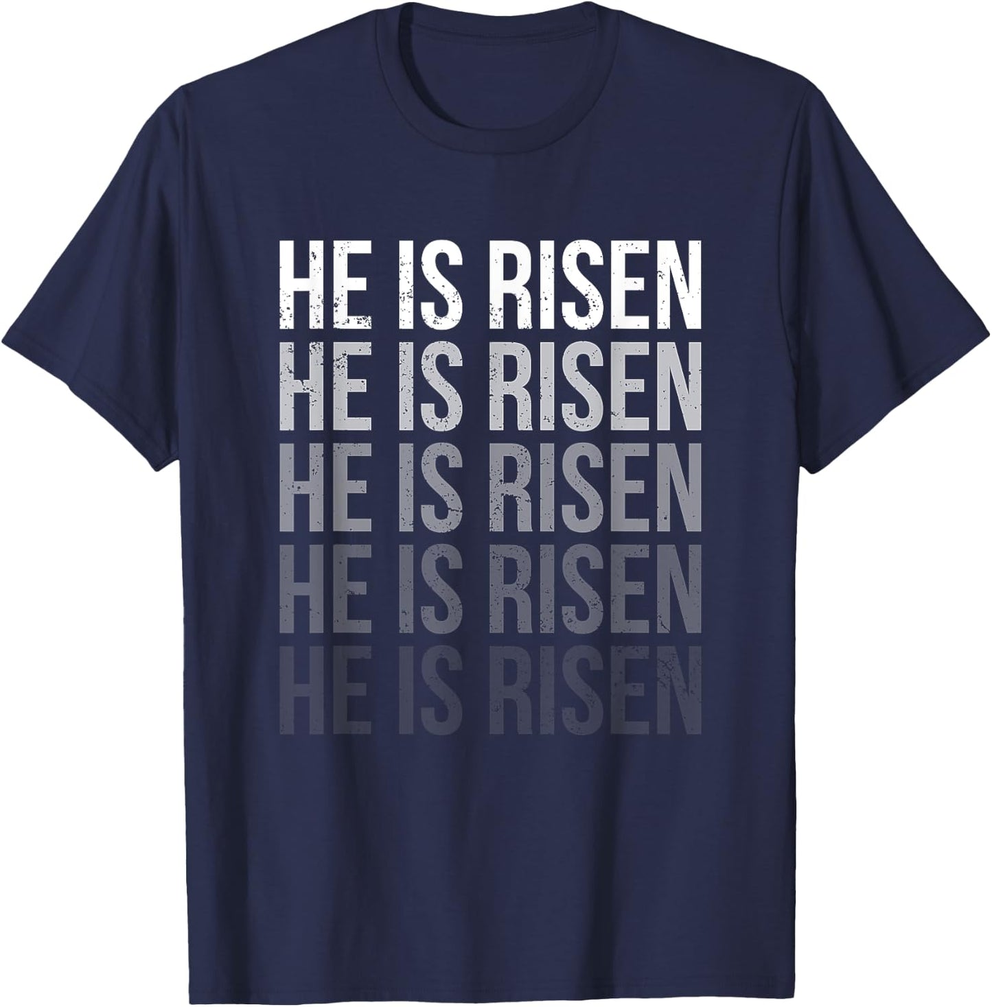 He Is Risen Sun Resurrection Easter Christian Men Women Kids T-Shirt - T-Shirt | Navy