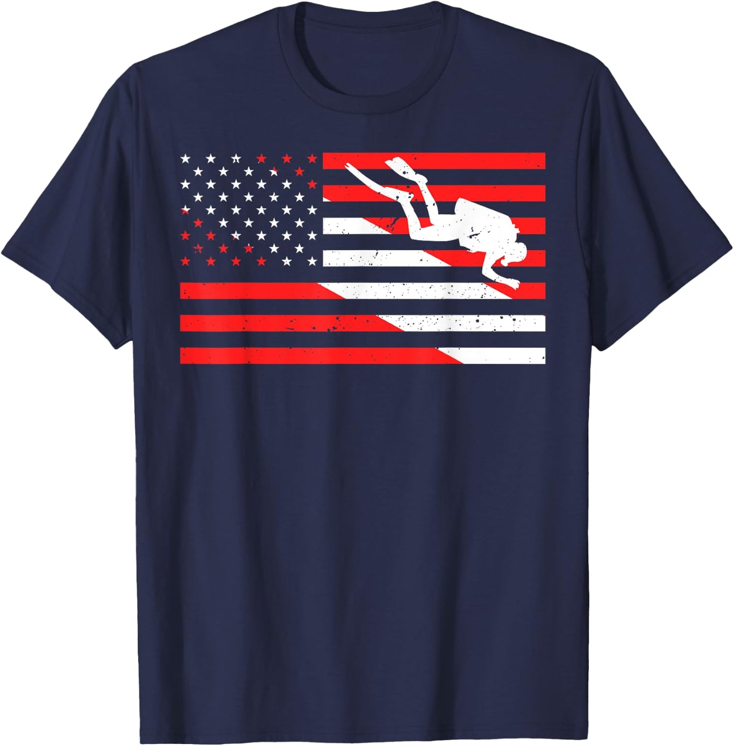 Funny Scuba Diving Design Scuba Dive Flag Professional Diver T-Shirt - T-Shirt | Navy