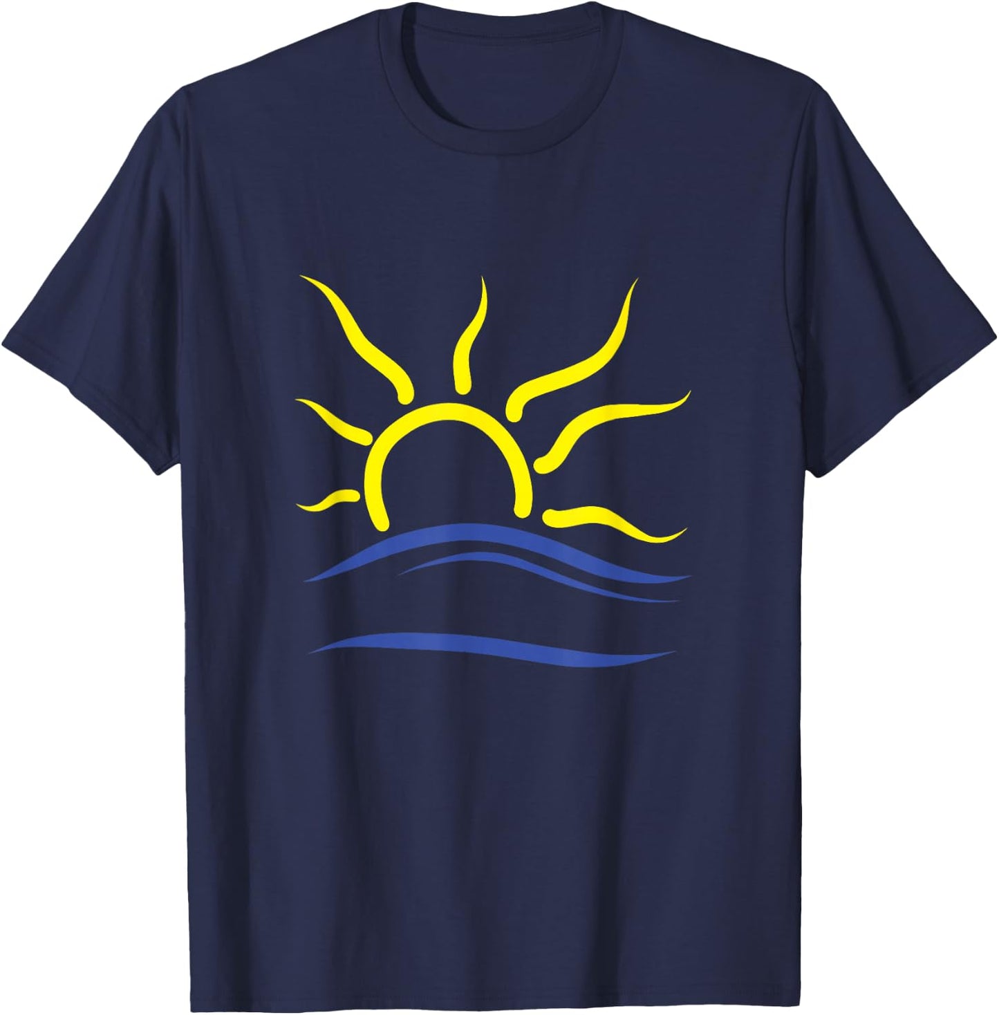 Naturist Symbol and Nudist Pendant Design T-Shirt - T-Shirt | Navy