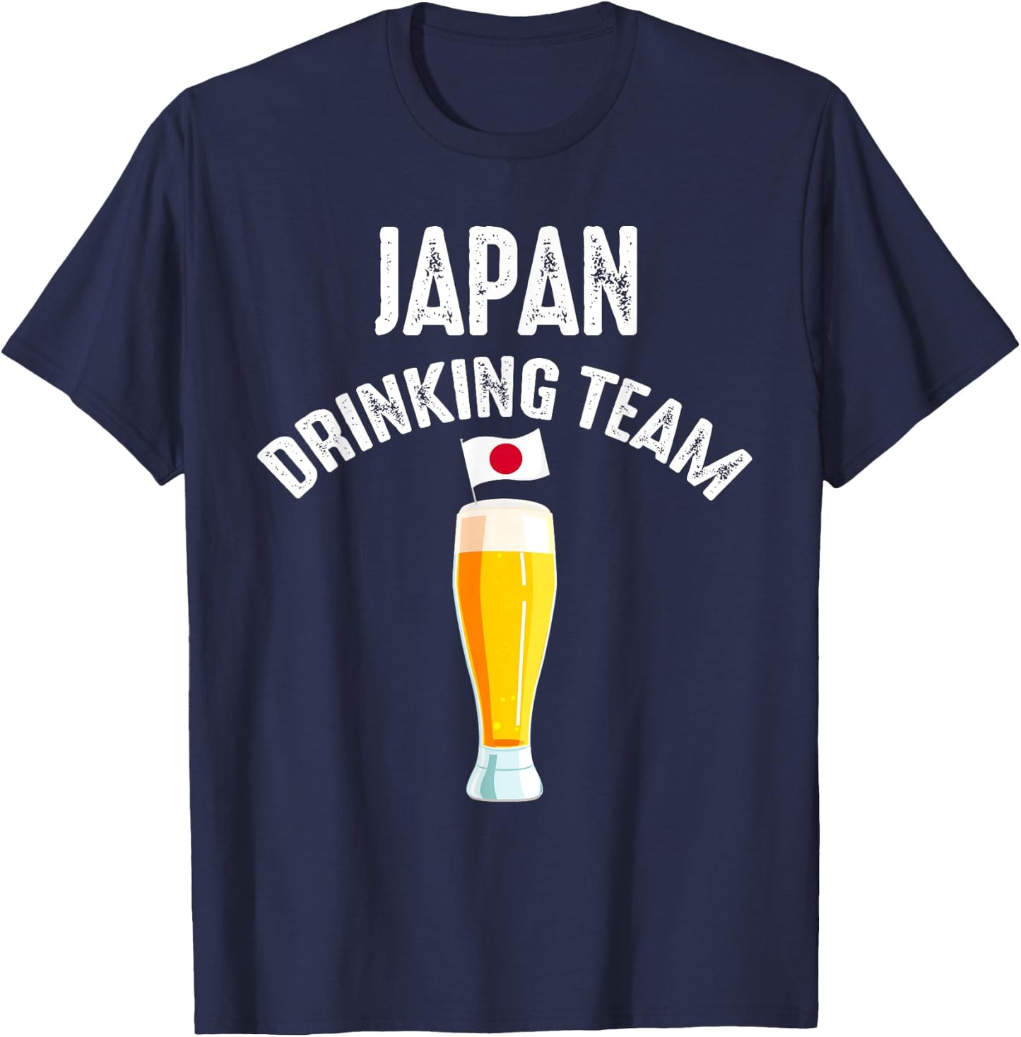 Japan Drinking Team Beer Drinking T-Shirt - T-Shirt | Navy