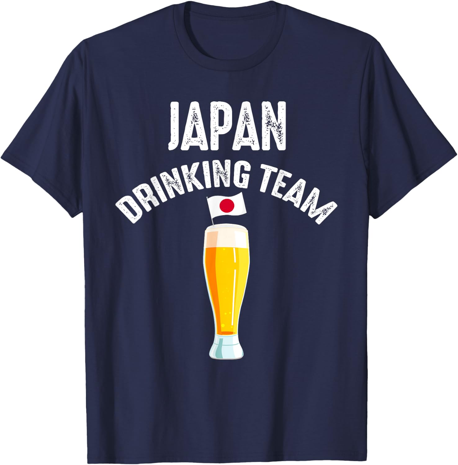Japan Drinking Team Beer Drinking T-Shirt - T-Shirt | Navy