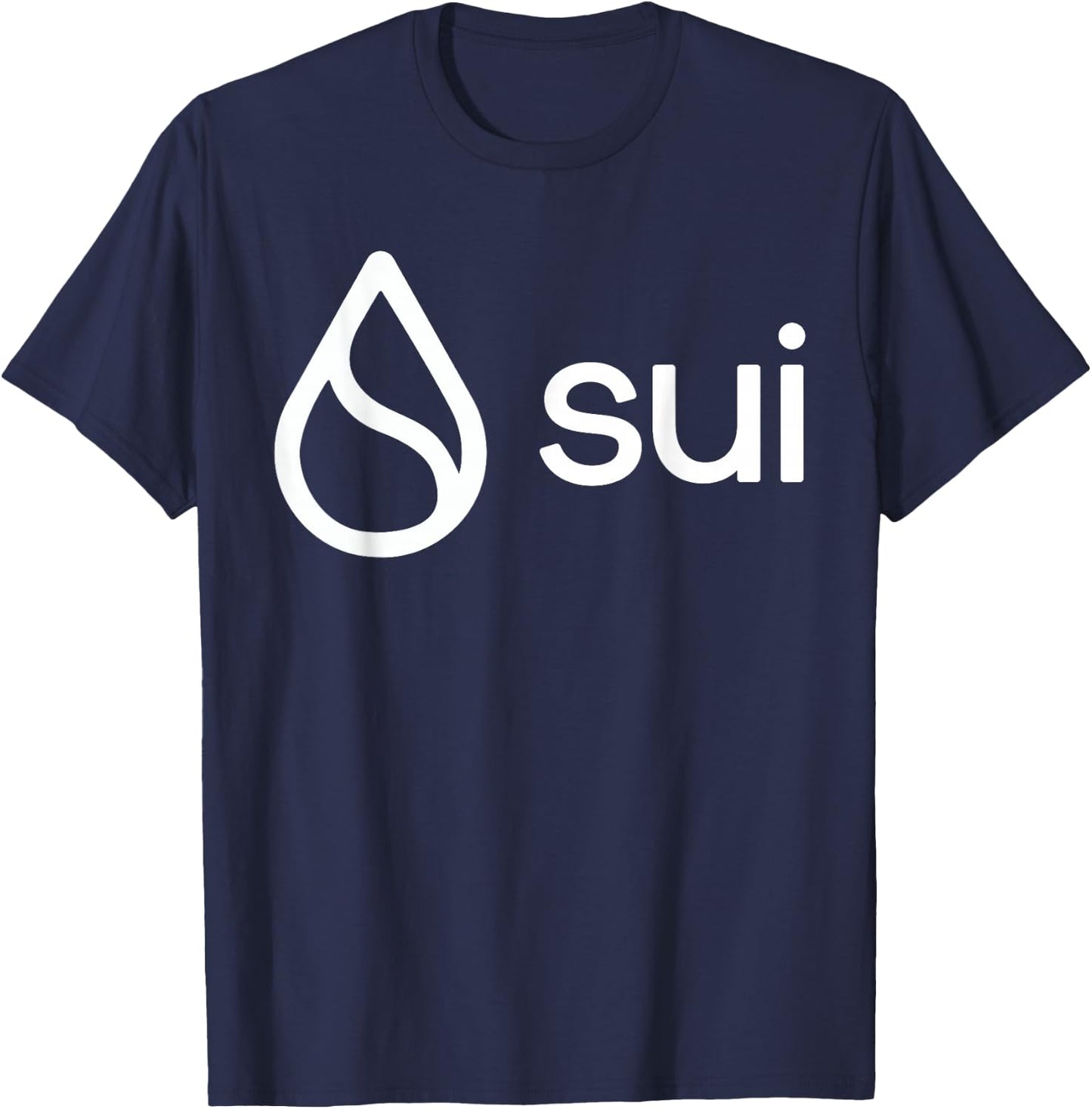 SUI Crypto Coin Fanboi Black Sui Coin Crypto Women's -Adults Small Classic Fit Short Sleeve T-Shirt - T-Shirt | Navy