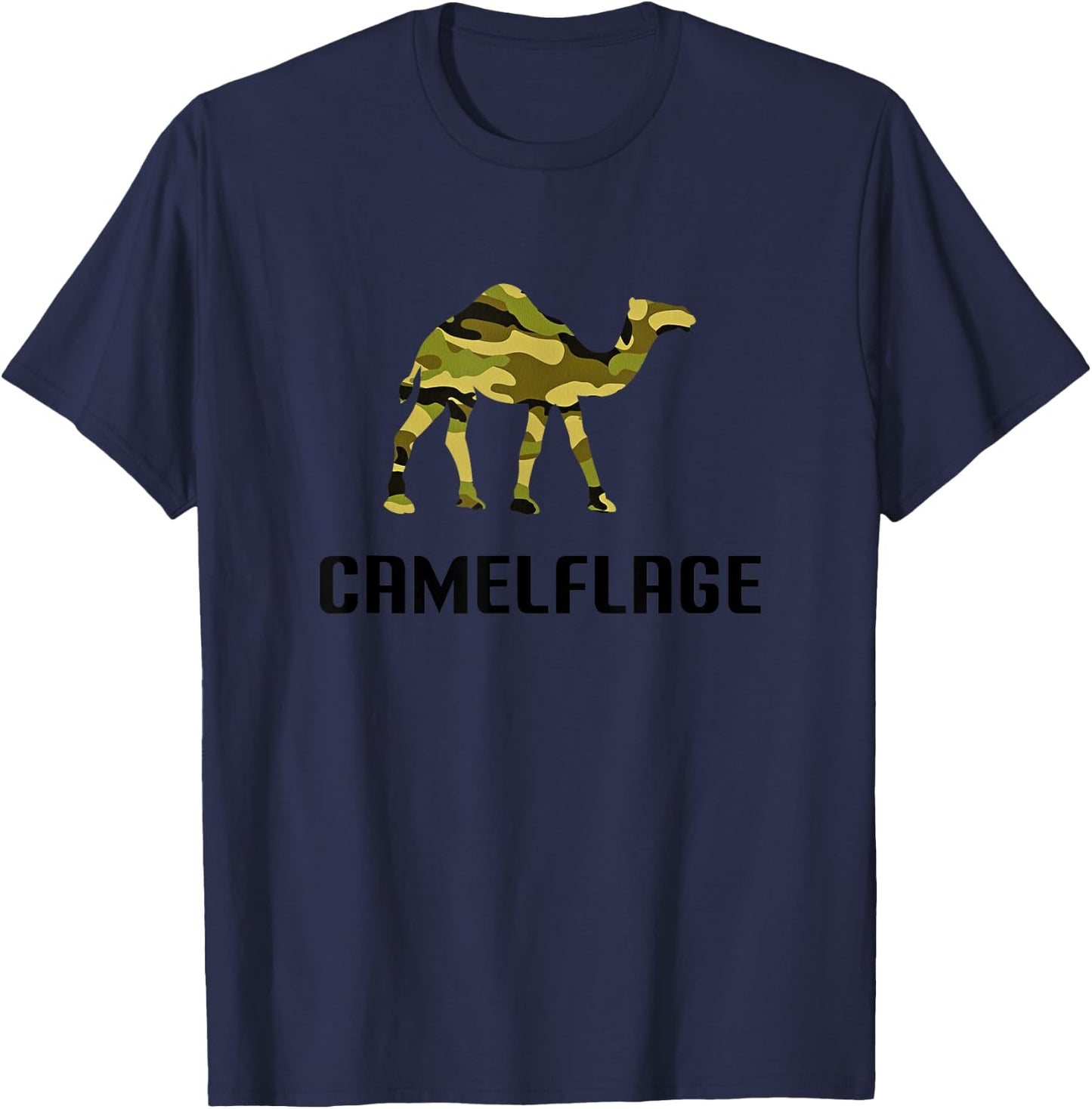Camelflage Shirt Funny Camel Camo Camouflage Army T-Shirt - T-Shirt | Navy