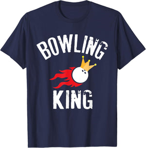 Bowling King Funny Quote For Dads Bowlers T-Shirt - T-Shirt | Navy