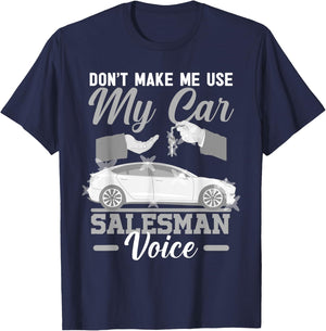 Car Salesman Used Dealership Shop Auto Sales Vehicle Deal T-Shirt - T-Shirt | Navy