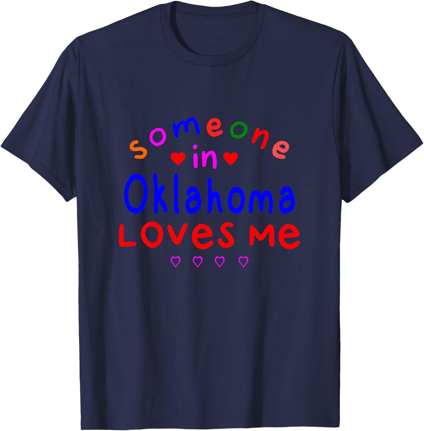 Kids Someone in Oklahoma Loves Me Kids Boys Girls T-Shirt - T-Shirt | Navy
