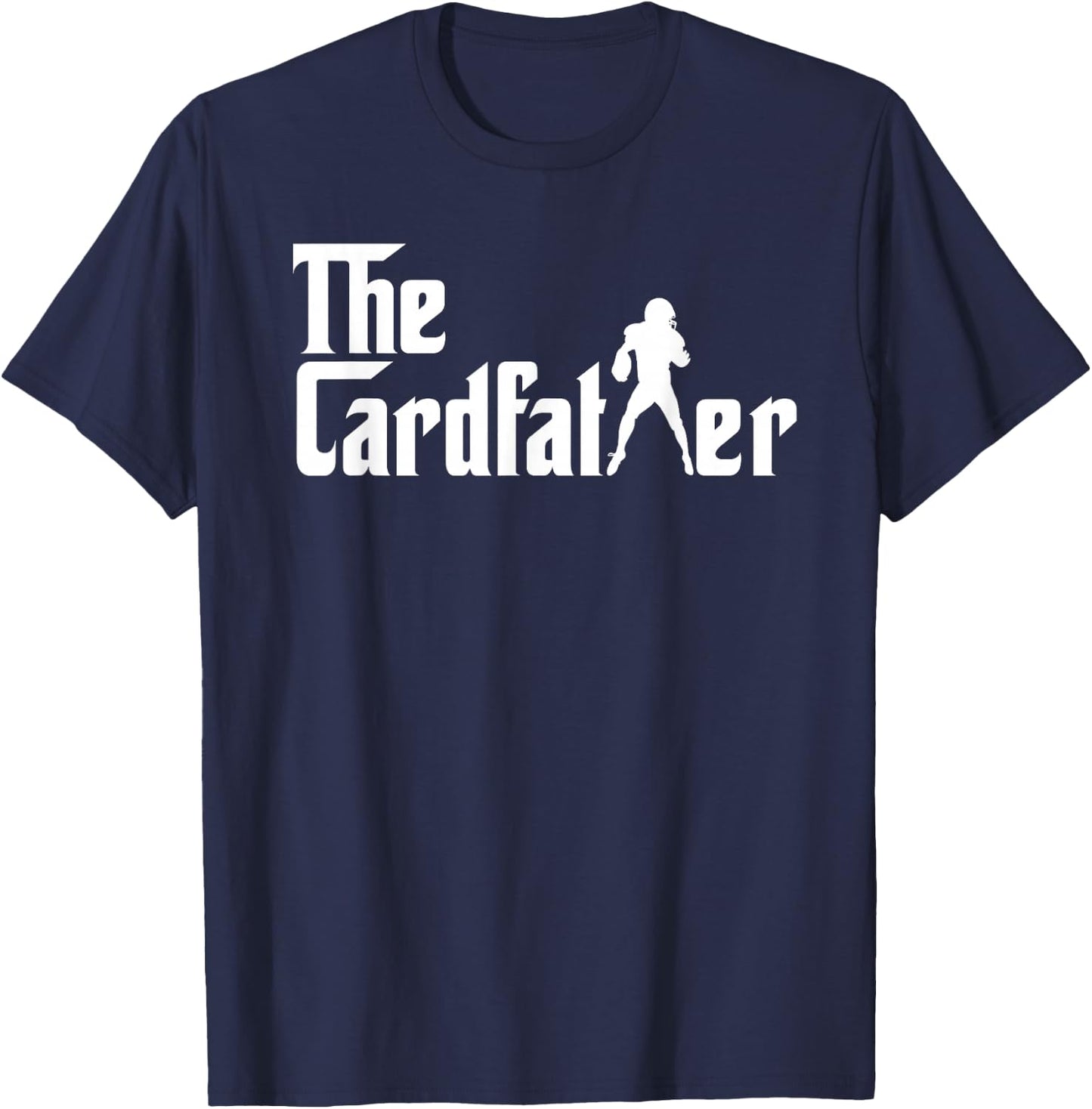 The Cardfather Funny Football Card Collector - -Adults/Kids - Black - Small - Short Sleeve - - Modern - Fun - Football - Baseball T-Shirt - T-Shirt | Navy
