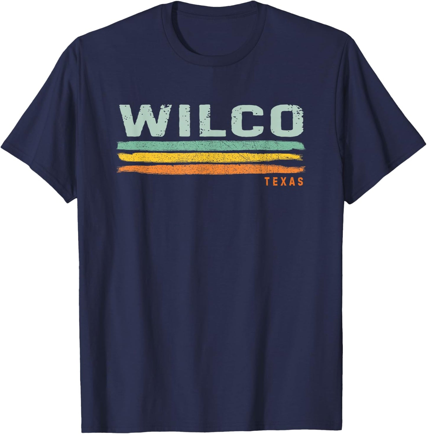 Vintage Stripes Wilco TX T-Shirt - T-Shirt | Navy