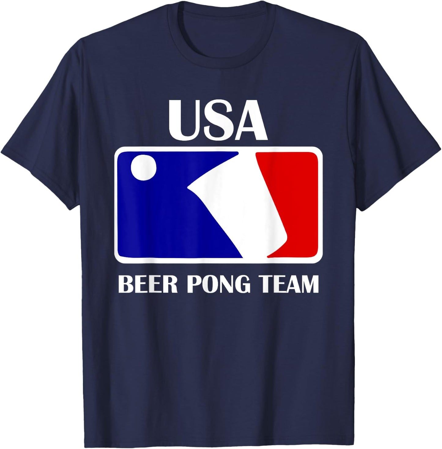 USA Drinking Team American Flag Patriotic Beer Pong Frat Men T-Shirt - T-Shirt | Navy