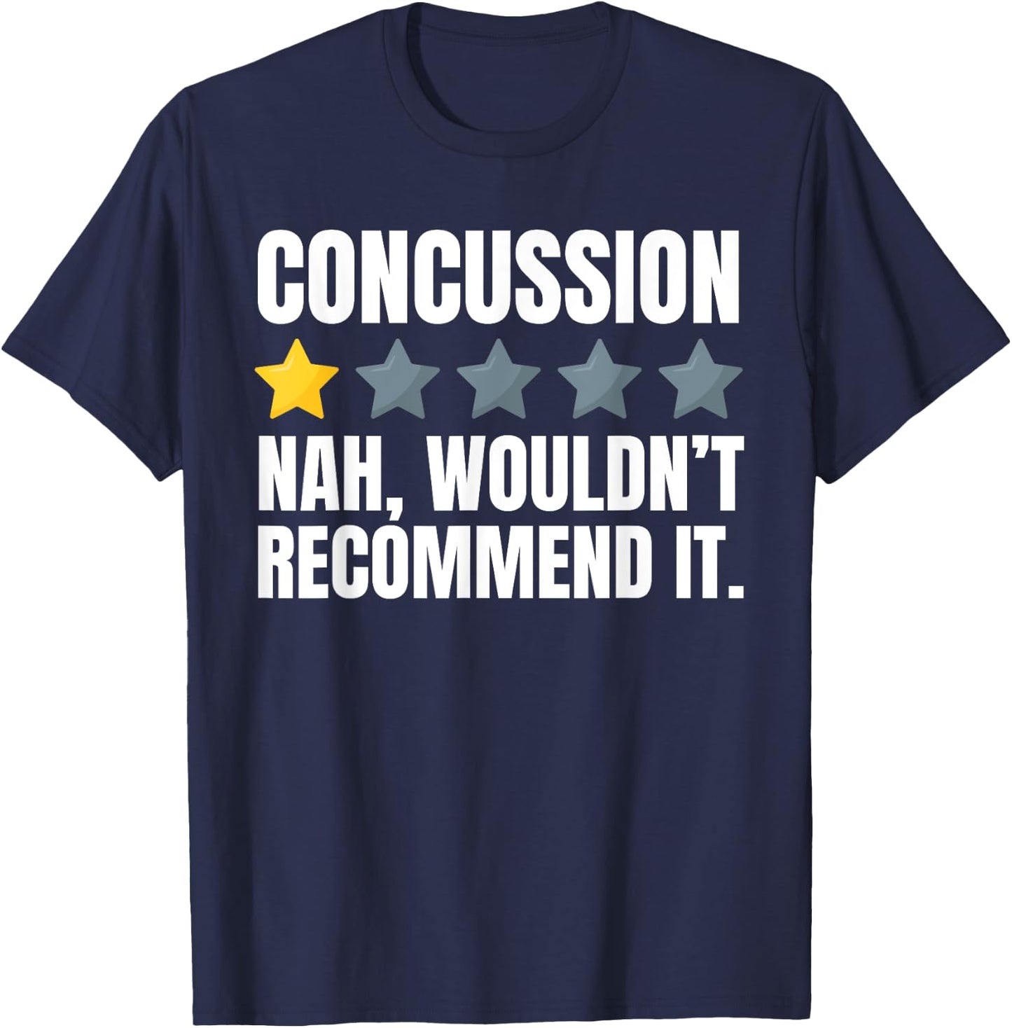 Funny Concussion And Head Injury Recovery T-Shirt - T-Shirt | Navy
